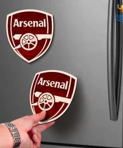 Bigsmall_cc Arsenal Wooden Fridge Magnet