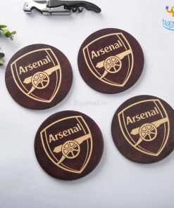 Bigsmall_cc All Of It Arsenal Wooden Coasters - Set Of 4