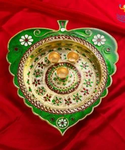 Indian Craft Handcrafted Artisan Pooja Plate All Of It