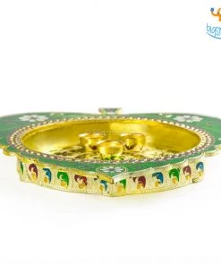Indian Craft Handcrafted Artisan Pooja Plate All Of It