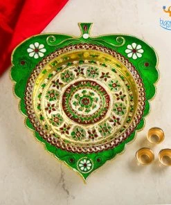 Indian Craft Handcrafted Artisan Pooja Plate All Of It