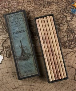 Ascetic Imperial Maps Pencil Set - Set Of 6