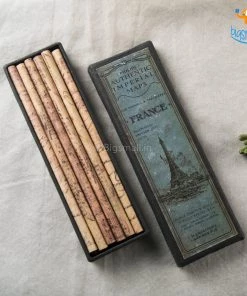 Ascetic Imperial Maps Pencil Set - Set Of 6