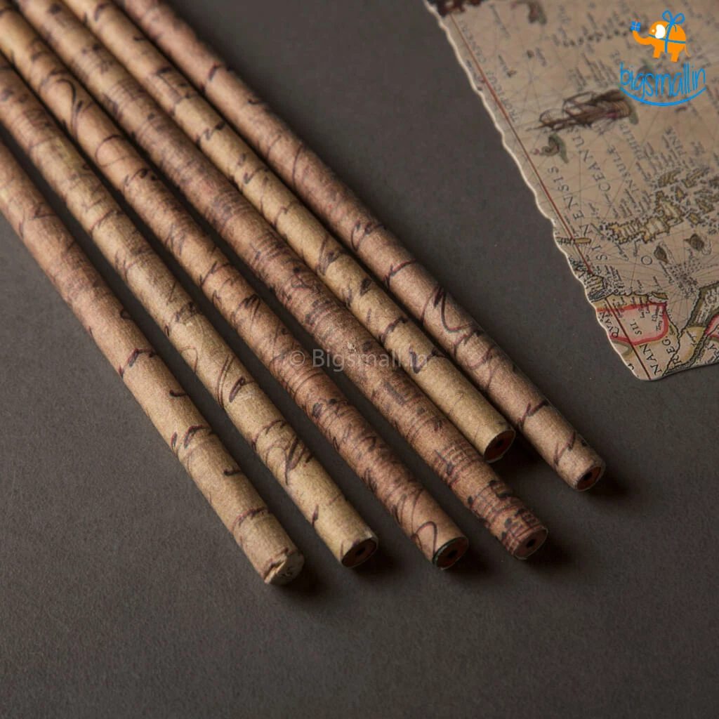 Ascetic Imperial Maps Pencil Set - Set Of 6
