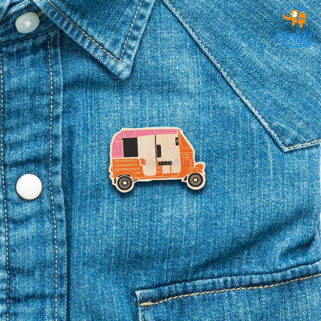 Bigsmall_piu Rickshaw Lapel Pin