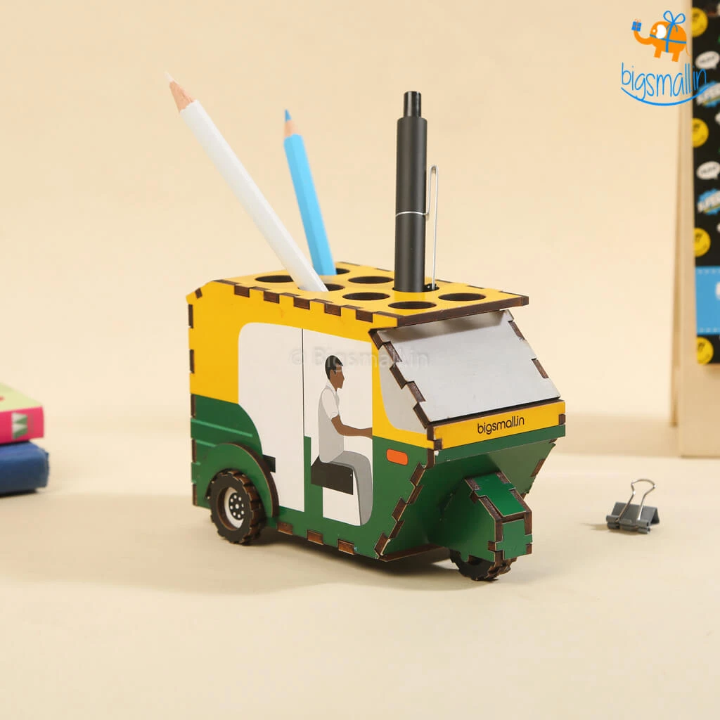 Ascetic Auto Rickshaw Pen Stand Father's Day