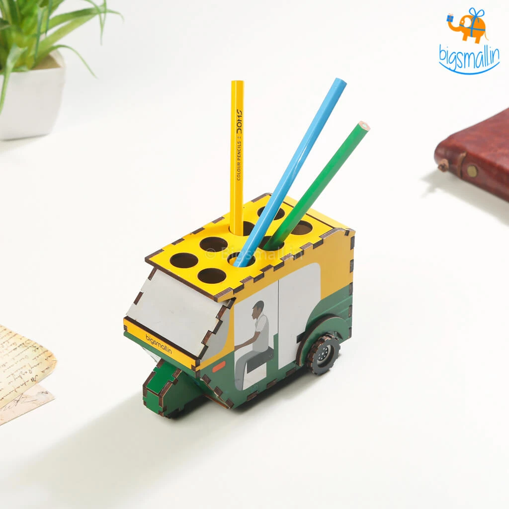 Ascetic Auto Rickshaw Pen Stand Father's Day