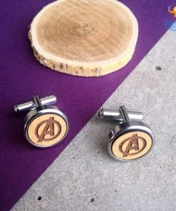 DesignWesign Avengers Wooden Cufflinks