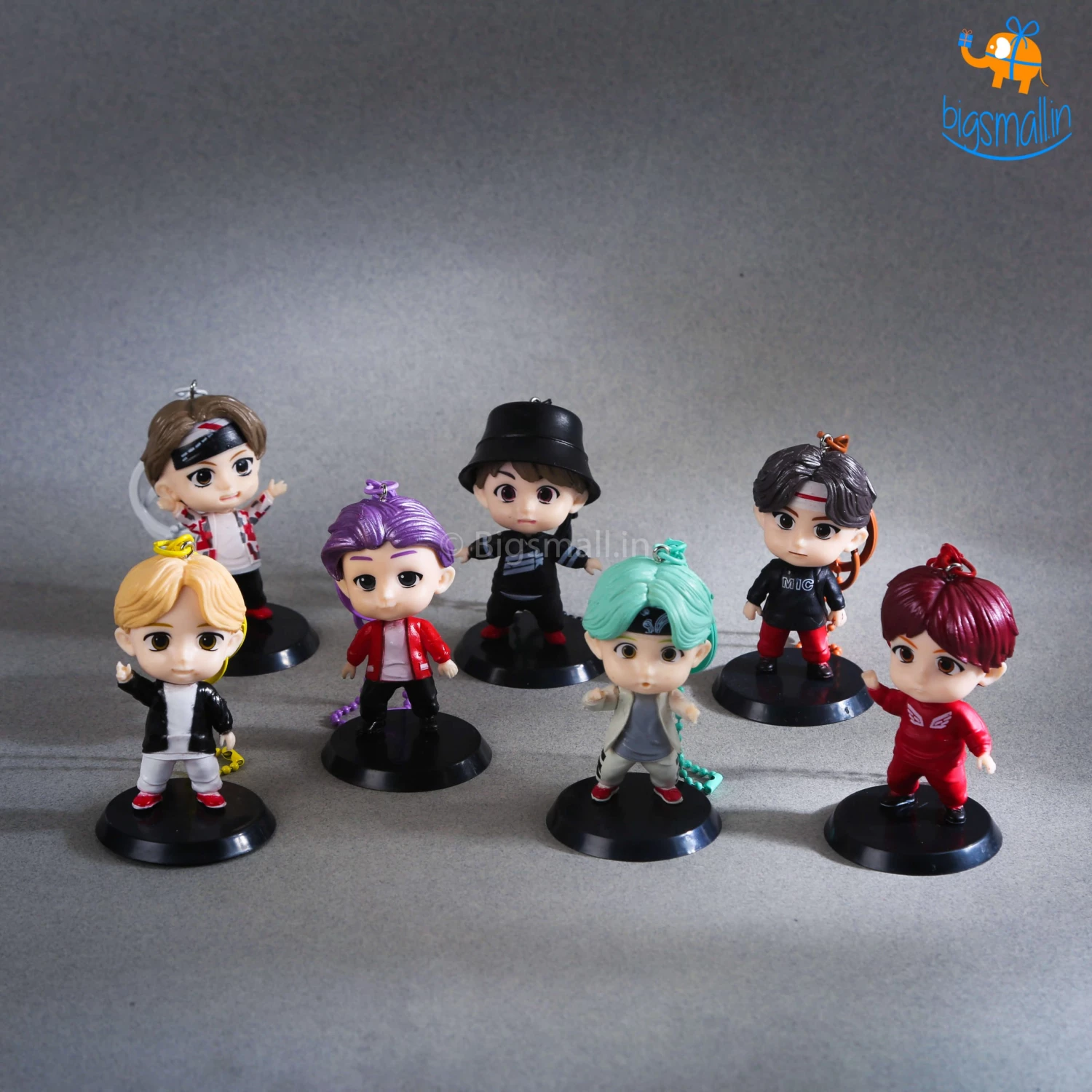Bigsmall_hmk BTS Action Figure With Keychain - Set Of 7