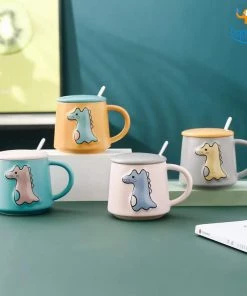 Bigsmall_hmk All Of It Baby Dino Mug With Lid And Spoon