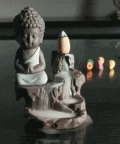 VinnyC Back-flow Buddha Incense Burner With 80 Cones