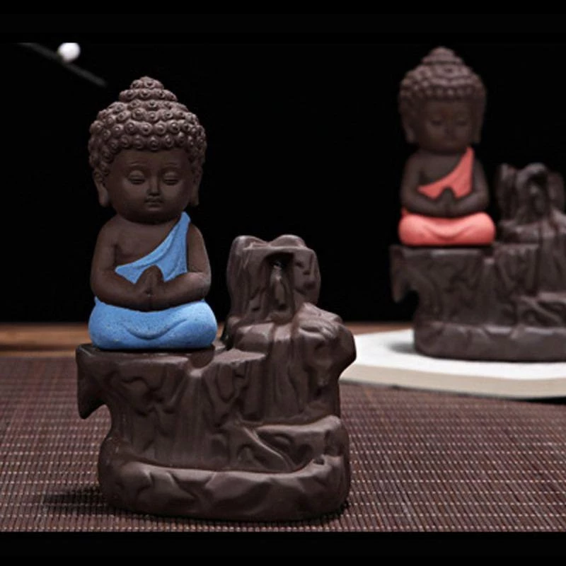 VinnyC Back-flow Buddha Incense Burner With 80 Cones