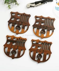 Bigsmall_cc Barcelona Laser Cut Wooden Coasters - Set Of 4