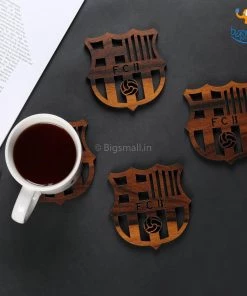 Bigsmall_cc Barcelona Laser Cut Wooden Coasters - Set Of 4