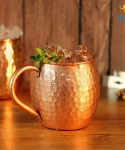 Devnow Father's Day Barrel-Shaped Copper Mugs - Set Of 2