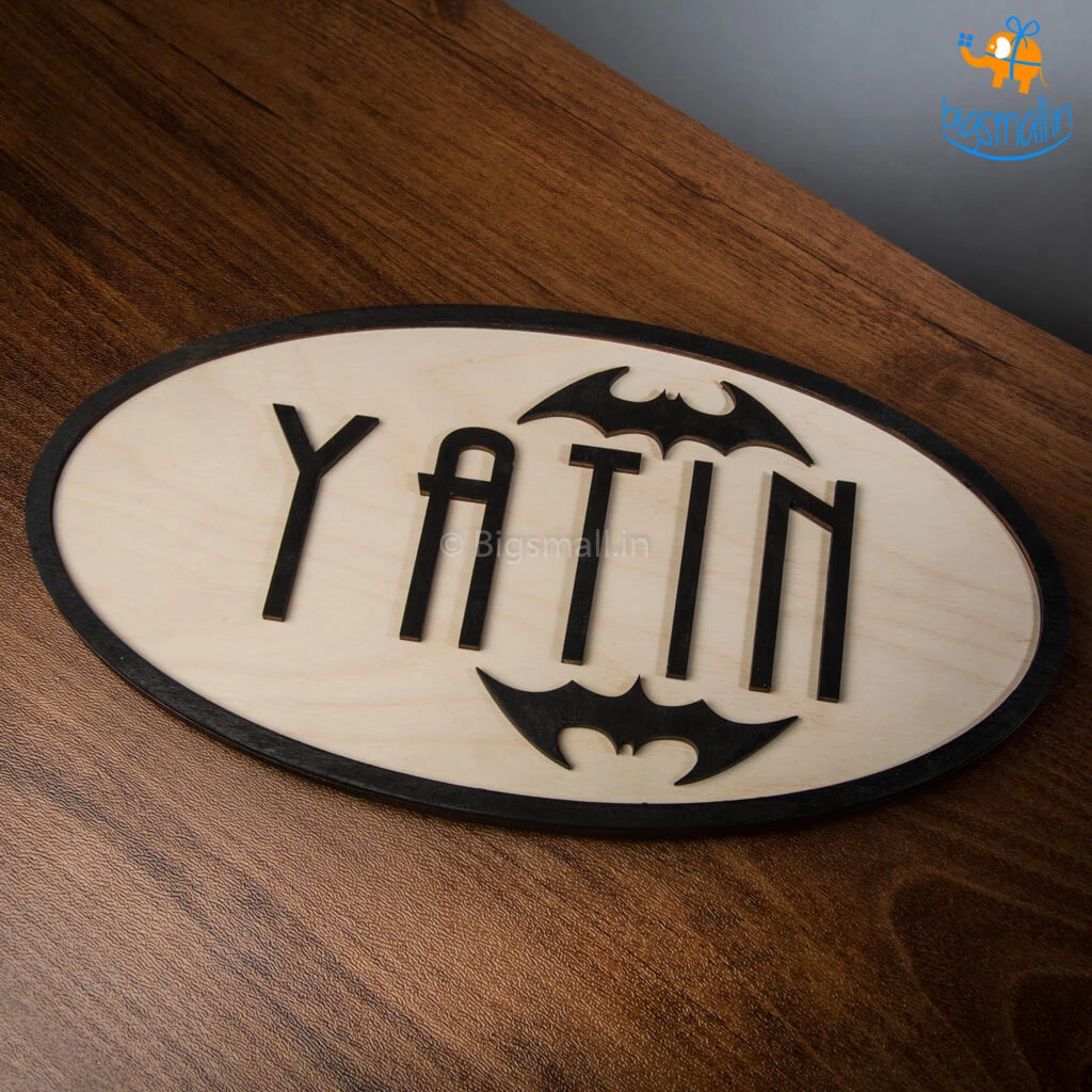 Chitra Chaya Personalized Batman Themed Nameplate | COD Not Available