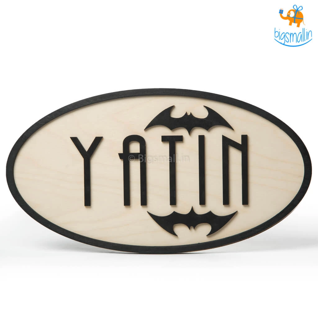Chitra Chaya Personalized Batman Themed Nameplate | COD Not Available