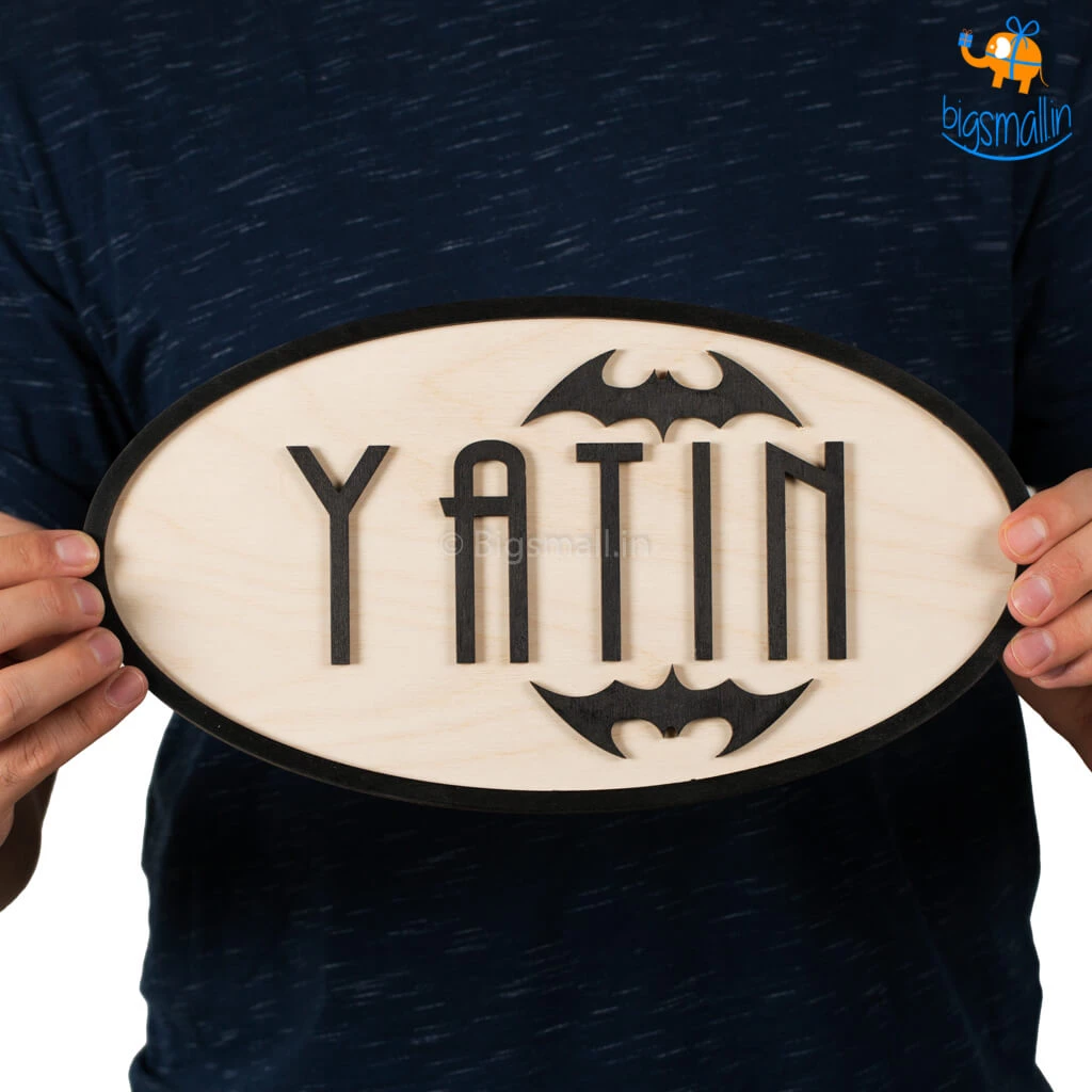 Chitra Chaya Personalized Batman Themed Nameplate | COD Not Available