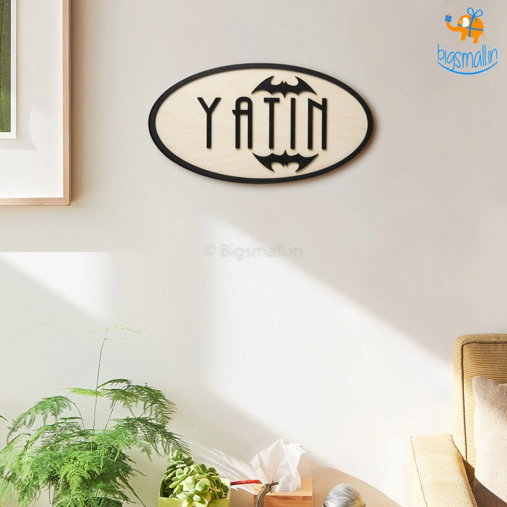 Chitra Chaya Personalized Batman Themed Nameplate | COD Not Available