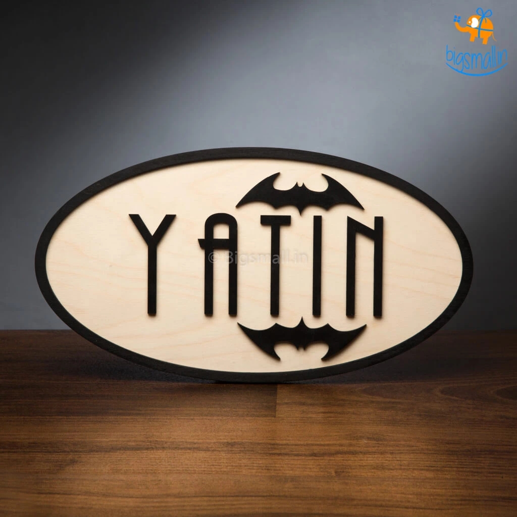 Chitra Chaya Personalized Batman Themed Nameplate | COD Not Available