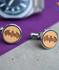 DesignWesign Batman Wooden Cufflinks