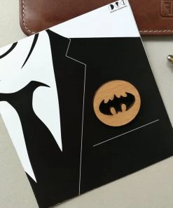 DesignWesign All Of It Batman Wooden Brooch