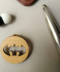 DesignWesign All Of It Batman Wooden Brooch