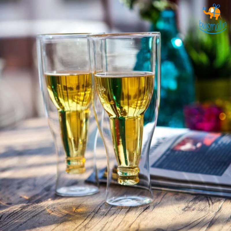 Bigsmall_hmk Beer Bottle Inverted Glass