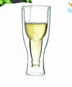 Bigsmall_hmk Beer Bottle Inverted Glass