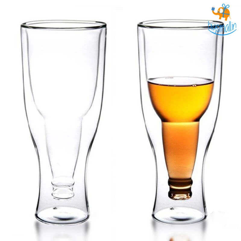 Bigsmall_hmk Beer Bottle Inverted Glass
