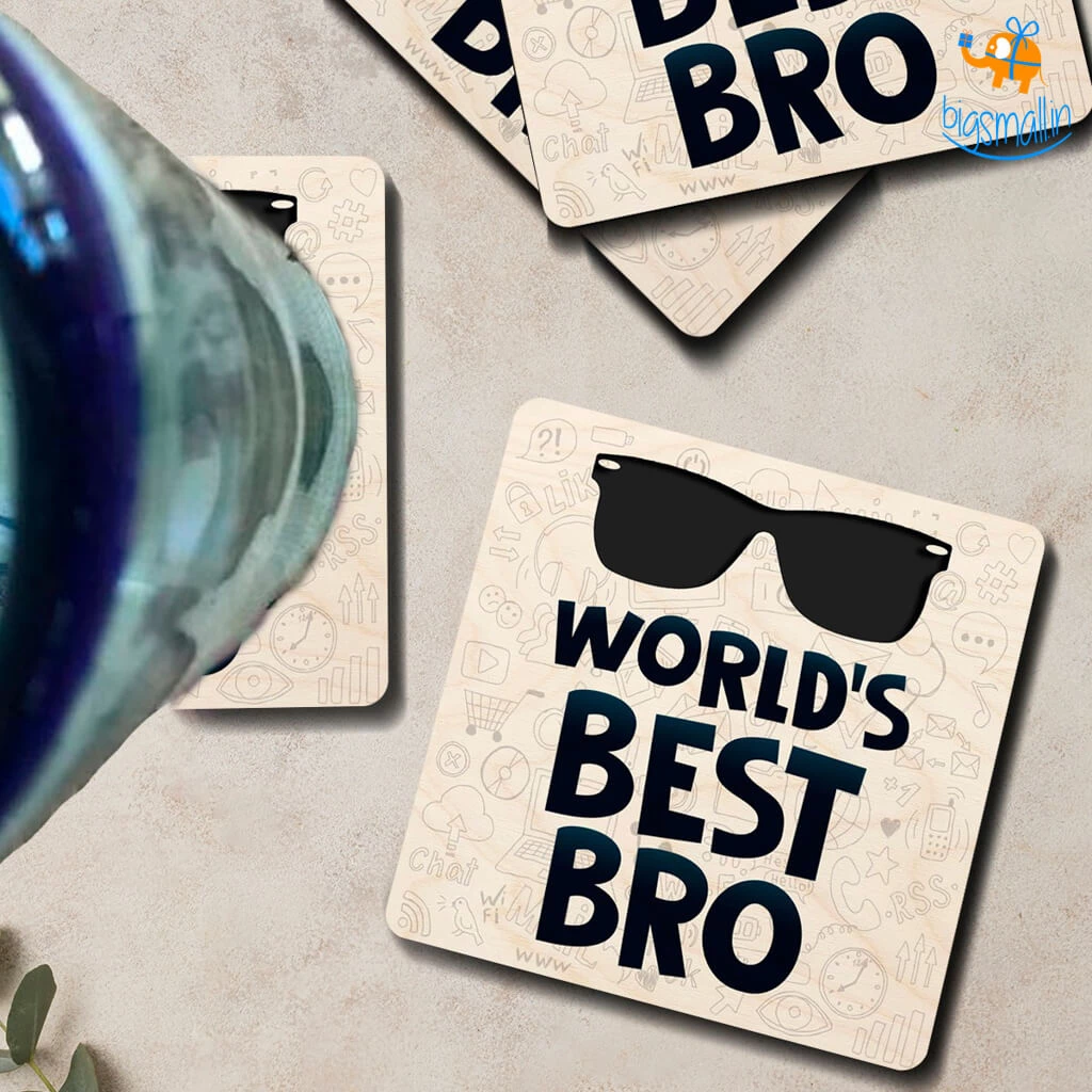 Bigsmall_cc Best Brother Wooden Coasters All Of It
