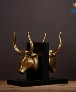 VinnyC All Of It Bull Head Bookends