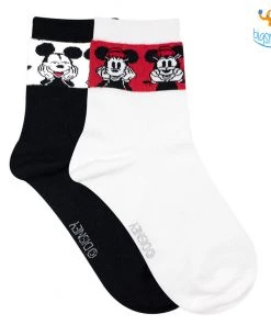 Balenzia Black And White Mickey Socks - Pack Of 2 All Of It