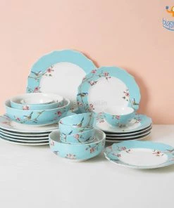 Devnow All Of It Sakura Printed Dinner Set - 21 Pcs