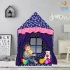 Soumya All Of It Canvas Kids Small Multi Color Tent House With Quilt