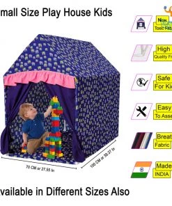 Soumya All Of It Canvas Kids Small Multi Color Tent House With Quilt