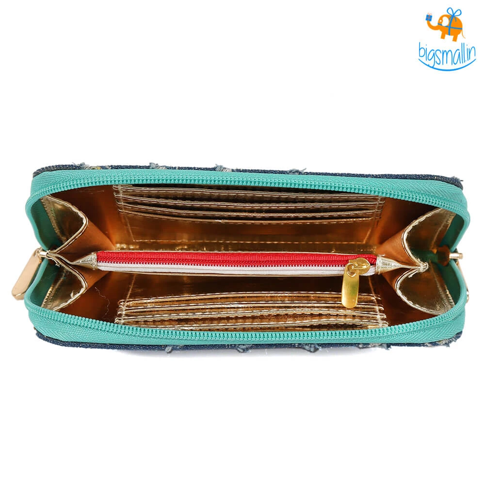 Bigsmall_piu Blue Glitter Wow Wallet