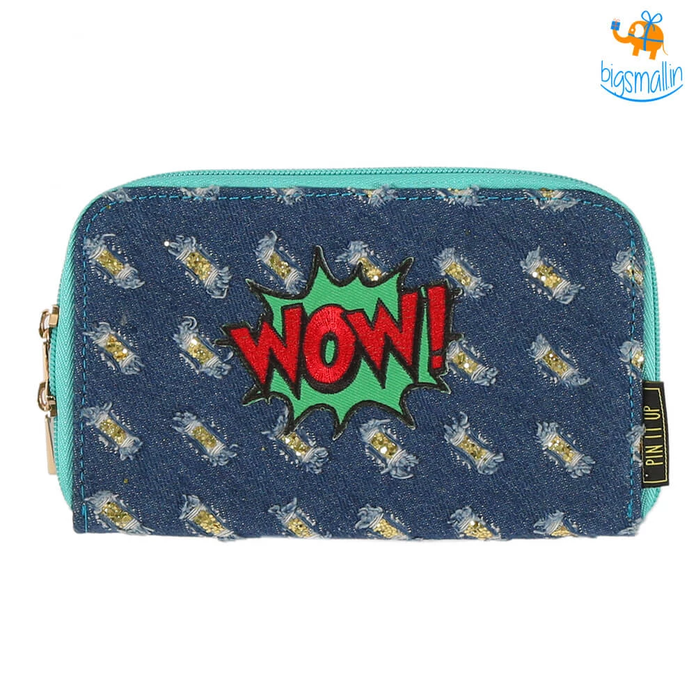 Bigsmall_piu Blue Glitter Wow Wallet