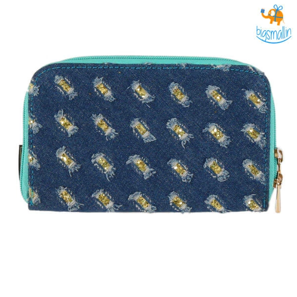 Bigsmall_piu Blue Glitter Wow Wallet