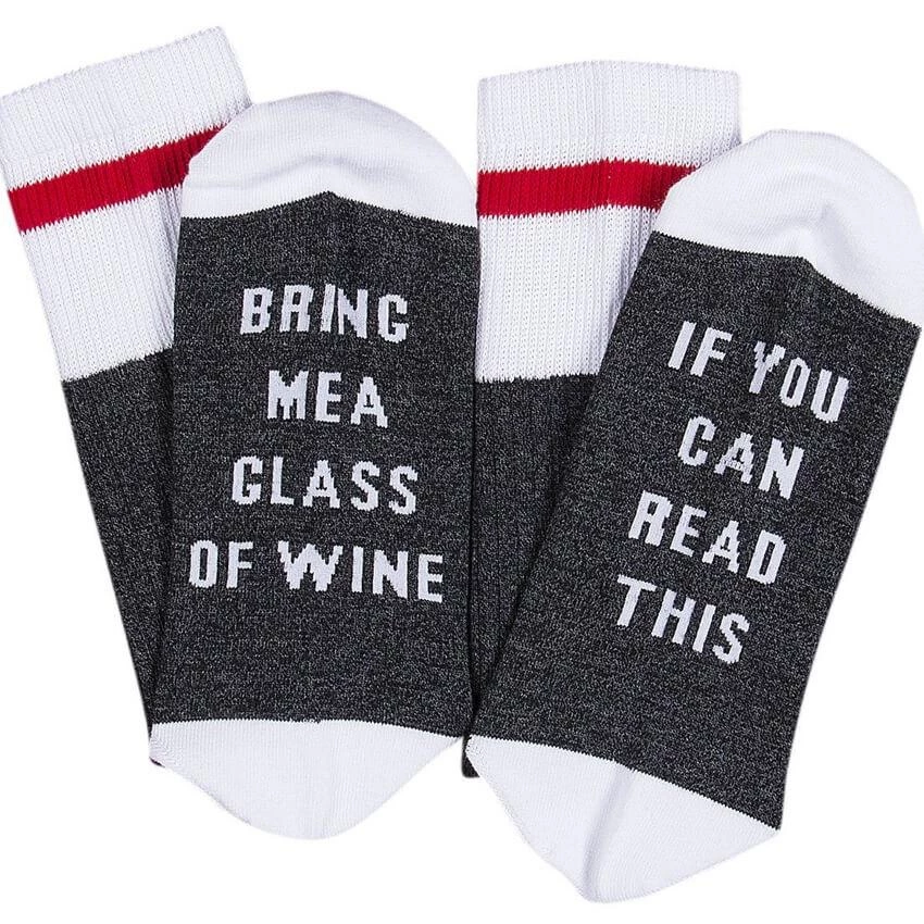 AmyLi Father's Day Bring Me Wine Socks