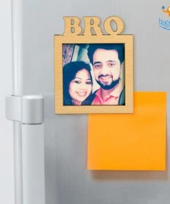 Bigsmall.in Bro Wooden Magnetic Photo Frame