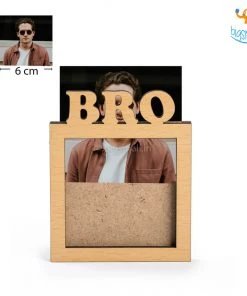 Bigsmall.in Bro Wooden Magnetic Photo Frame