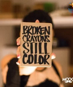 Mooch Design Studio Broken Yet Colourful A6 Notebook With Elastic All Of It