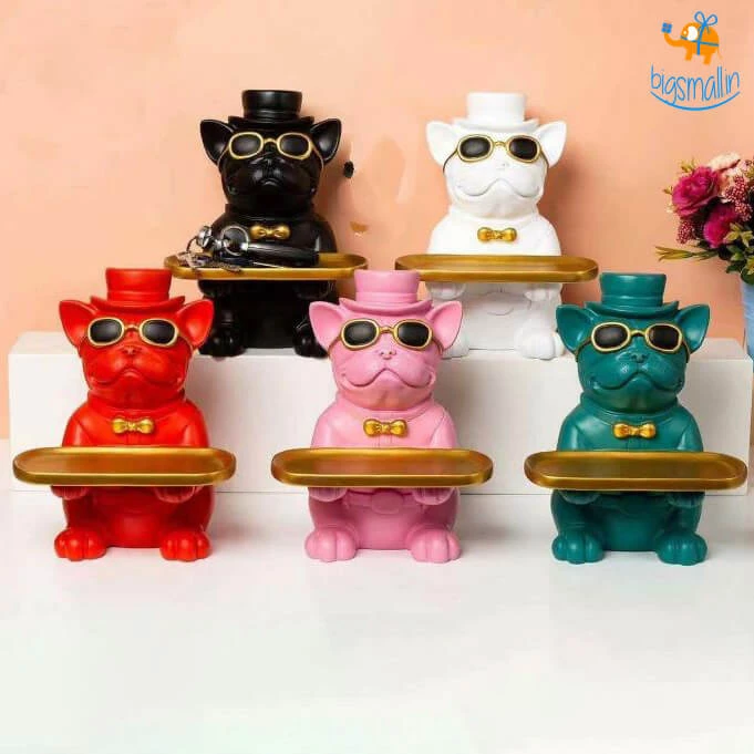 Coral Tree Hand-painted Dog Decorative Tray