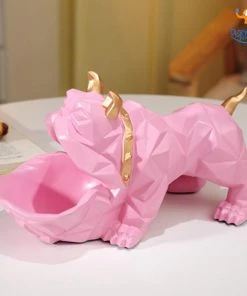 Coral Tree Bulldog Storage Table Ornament Father's Day
