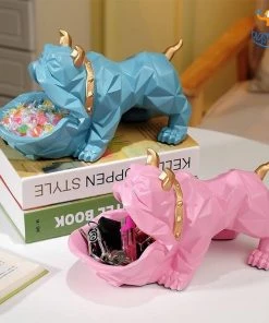 Coral Tree Bulldog Storage Table Ornament Father's Day