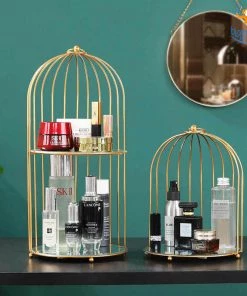 Big Daddy Metallic Cage Cosmetic Organizer Sale