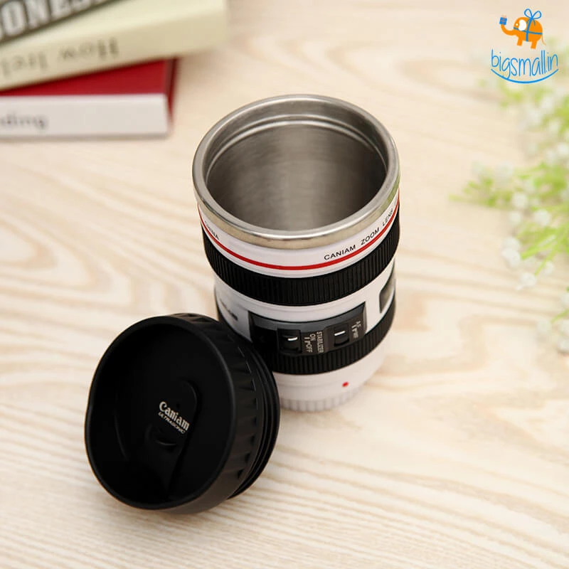 Akshay Mumbai Importer Father's Day Camera Lens Coffee Mug With Lid