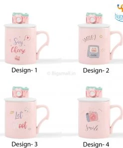 Bigsmall_hmk Creative Gifts Camera Mug With 3D Lid & Spoon