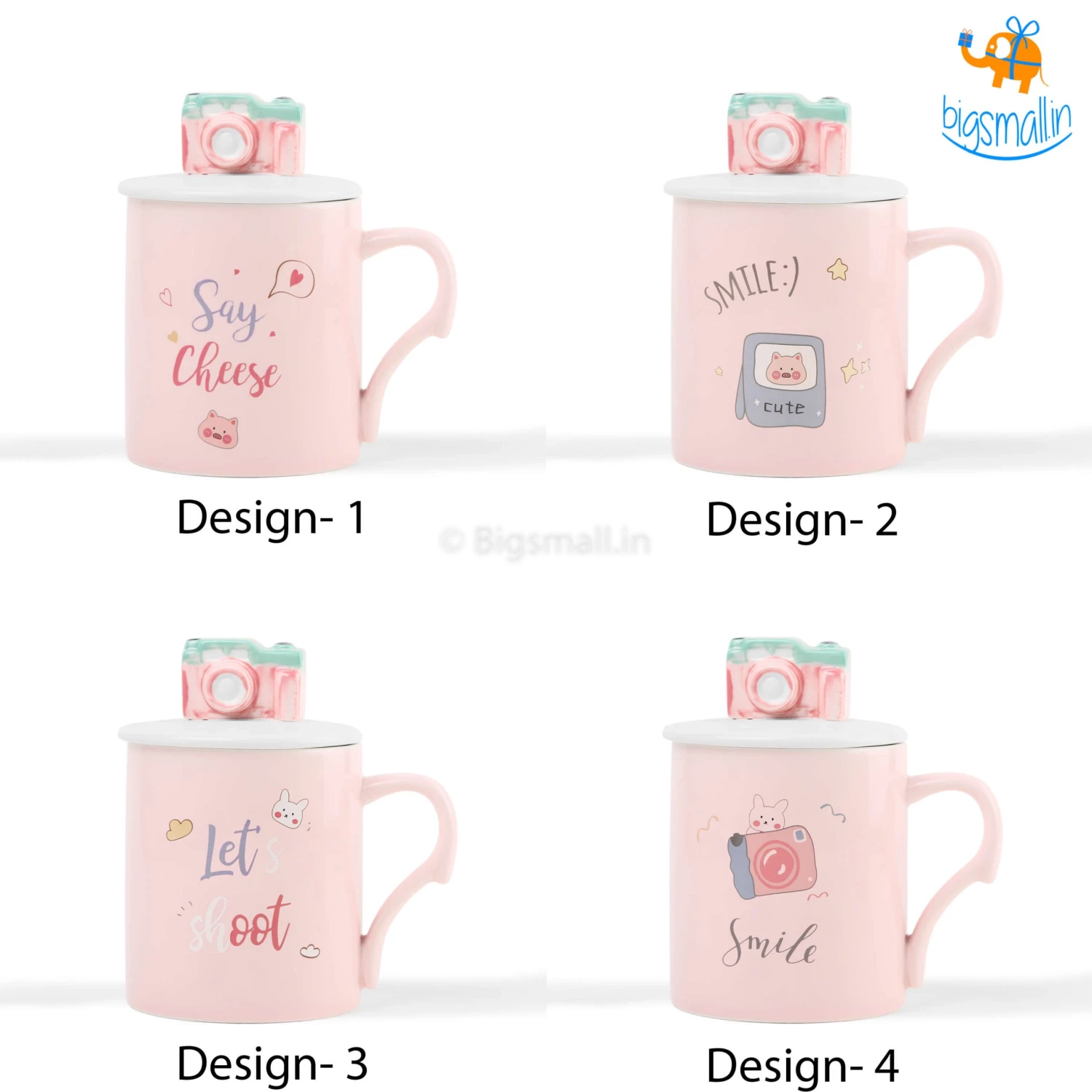Bigsmall_hmk Creative Gifts Camera Mug With 3D Lid & Spoon